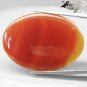 21.54 CT.Natural Oval 25*34 mm. Intense Sunset Red Orange Layers Clear Carnelian