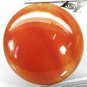 20.01 CT.Natural Round 22 mm. Banded Sunset Red Orange Africa Carnelian Sardonyx