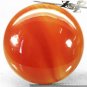 20.01 CT.Natural Round 22 mm. Banded Sunset Red Orange Africa Carnelian Sardonyx