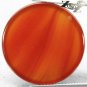 20.01 CT.Natural Round 22 mm. Banded Sunset Red Orange Africa Carnelian Sardonyx