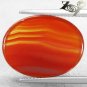10.87 CT.Natural Oval 15*20 mm. Intense Banded Sunset Red Orange Africa Carnelian Sardonyx
