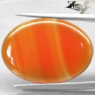 12.78 CT.Natural Oval 18*25 mm. Intense Orange Yellow Layer Clear Sardonyx Gems