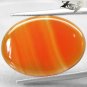 12.78 CT.Natural Oval 18*25 mm. Intense Orange Yellow Layer Clear Sardonyx Gems