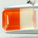 2.26 Ct.Strange Unique Natural Emerald 7*11 mm. Crystal White Orange Sardonyx