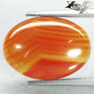 8.4 CT.Natural Oval 13*18 mm. Banded Red Orange Clear Africa Sardonyx Carnelian