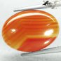 8.4 CT.Natural Oval 13*18 mm. Banded Red Orange Clear Africa Sardonyx Carnelian