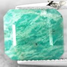 6.15 CT.Natural Emerald 10*12 mm .White Streaks Whole Piece Aqua Green Amazonite