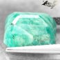 6.15 CT.Natural Emerald 10*12 mm .White Streaks Whole Piece Aqua Green Amazonite