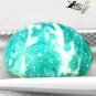 4.86 CT.Natural Oval 9.5*12 mm. White Streaks Intense Aqua Green Amazonite 天河