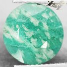 5.36 CT.Natural Round 11mm White Streaks Intense Green Microcline Amazonite 天河