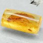 7.35 CT.Natural Cylinder 10*20 mm. Clear Cockroach Fossil Brandy Yellow Copal