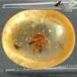 5.8 Ct.Natural Oval 14*17 mm. Perfect Spider Fossils Inside Brandy Yellow Copal