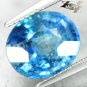 6.66 CT.Unheated Not Enhanced Natural Oval 9.5*11 mm. Tanga Blue Sapphire Gems