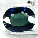 5.36 CT.VVS 1 Unheated Natural Oval 9*12 mm. Intense Greenish Blue Sapphire Gems