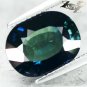5.36 CT.VVS 1 Unheated Natural Oval 9*12 mm. Intense Greenish Blue Sapphire Gems