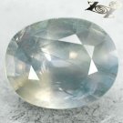 5.4 CT.Unheated Natural Oval 9.5*12 mm. Silver Greenish Blue Tanga Sapphire Gems