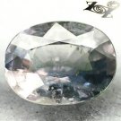 12.4 CT.Firely Unheated Natural Oval 12*16 mm. Silver Greenish Blue Sapphire Gem