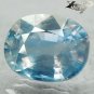 3.04 Ct. Firely Unheated Natural Oval 7*9 mm. Intense Sky Blue Tanga Sapphire Gem