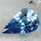 Eye Clean Firely Unheated Natural Pear 5*8 mm Violetish Blue Sapphire 1.13 Ct.