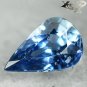 Eye Clean Firely Unheated Natural Pear 5*8 mm Violetish Blue Sapphire 1.13 Ct.