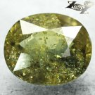 6.05 CT.Unheated Natural Oval 10*11.5 mm. Intense Honey Yellow Green Sapphire