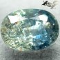 6.52 CT.Unheated Natural Oval 9.5*13 mm. Intense Silver Blueish Green Sapphire