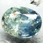 6.52 CT.Unheated Natural Oval 9.5*13 mm. Intense Silver Blueish Green Sapphire