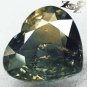 10.62 CT.Unheated Natural Heart 13.5*15 mm. Yellow Green Zone Bi Color Sapphire
