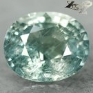 5.59 Ct.Firely Unheated Natural Oval 9.2*11 Ligth Greenish Blue Tanga Sapphire