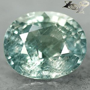 5.59 Ct.Firely Unheated Natural Oval 9.2*11 Ligth Greenish Blue Tanga Sapphire