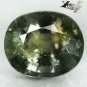 7.87 Ct.Unheated Natural Oval 10.5*12.5 Intense Blueish Yellow Green Sapphire