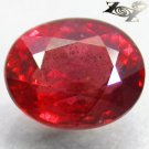 2.09 CT.Natural Oval 6*8 mm. Exceptional Orangish Red Tanga Tanzania Sapphire