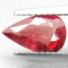 Natural Pear 6 * 9.5 mm. Vivid Orange Red Tanzania Sapphire Corundum 1.49 CT.