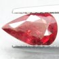 Natural Pear 6 * 9.5 mm. Vivid Orange Red Tanzania Sapphire Corundum 1.49 CT.