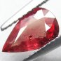 Natural Pear 6 * 9.5 mm. Vivid Orange Red Tanzania Sapphire Corundum 1.49 CT.