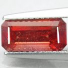 2.26 CT.Natural Emerald 5*10 mm. Vivid Orange Tanga Tanzania Corundum Sapphire