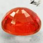 2.77 CT.Full Fire Natural Oval 7*8 mm. Vivid Hot Reddish Orange Tanga Sapphire