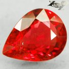 3.12 Ct.Natural Pear 7.5*10 mm. Car Tail Light Color Vivid Orangish Red Sapphire