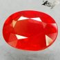 Top Grade Color Natural Oval 6*8 mm. Really Vivid Orangish Red Sapphire 1.92 Ct.