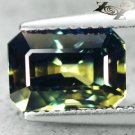 4.23 CT.Unusual Certified Unheated Natural Emerald 6.5*10 mm. Bi Color Sapphire