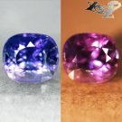 3.03 Ct.Full Fire Unheated Natural Cushion 7*8 Violet Blue Color Change Sapphire