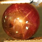 3 CT.Natural Round 7 mm. 6 Rays Star Madagascar Magenta Red Ruby Corundum