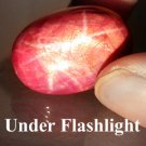 42.45 CT.Natural Oval 17.5*33 mm. 6 Rays Star Red Madagascar Ruby Corundum 紅寶石