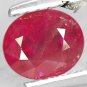 Firely Natural Oval 5*6 mm Intense Blood Pigeon Red Mogok Burma Ruby 1.08 Ct.
