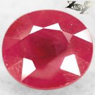 Natural Oval 6.5*7 mm.Red Mogok Burma Ruby Corundum 1.46 Ct.