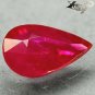 Natural Pear 6*10 mm. Pinkish Red Mogok Burma Ruby 1.52 Ct.