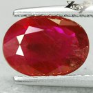 Natural Oval 6.8*9.5 mm. Intense Blood Pigeon Red Mogok Burma Ruby 1.8 Ct.紅寶石