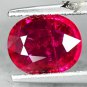 2.03 ct.Firely Natuarl Oval 7*9 mm Vivid Blood Pigeon Red Ruby, NO CHEM HEATED