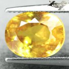 5.07 CT.Unheated VVS 1 Certified Natural Oval 8.5*11 mm. Vivid Yellow Sapphire