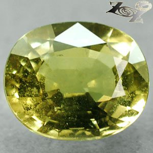 2.77 Ct.Firely Unheated Natural Oval 7.5*9 mm Intense Lime Yellow Tanga Sapphire